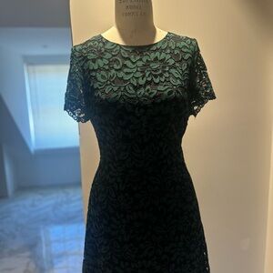 Tahari Green Lace dress